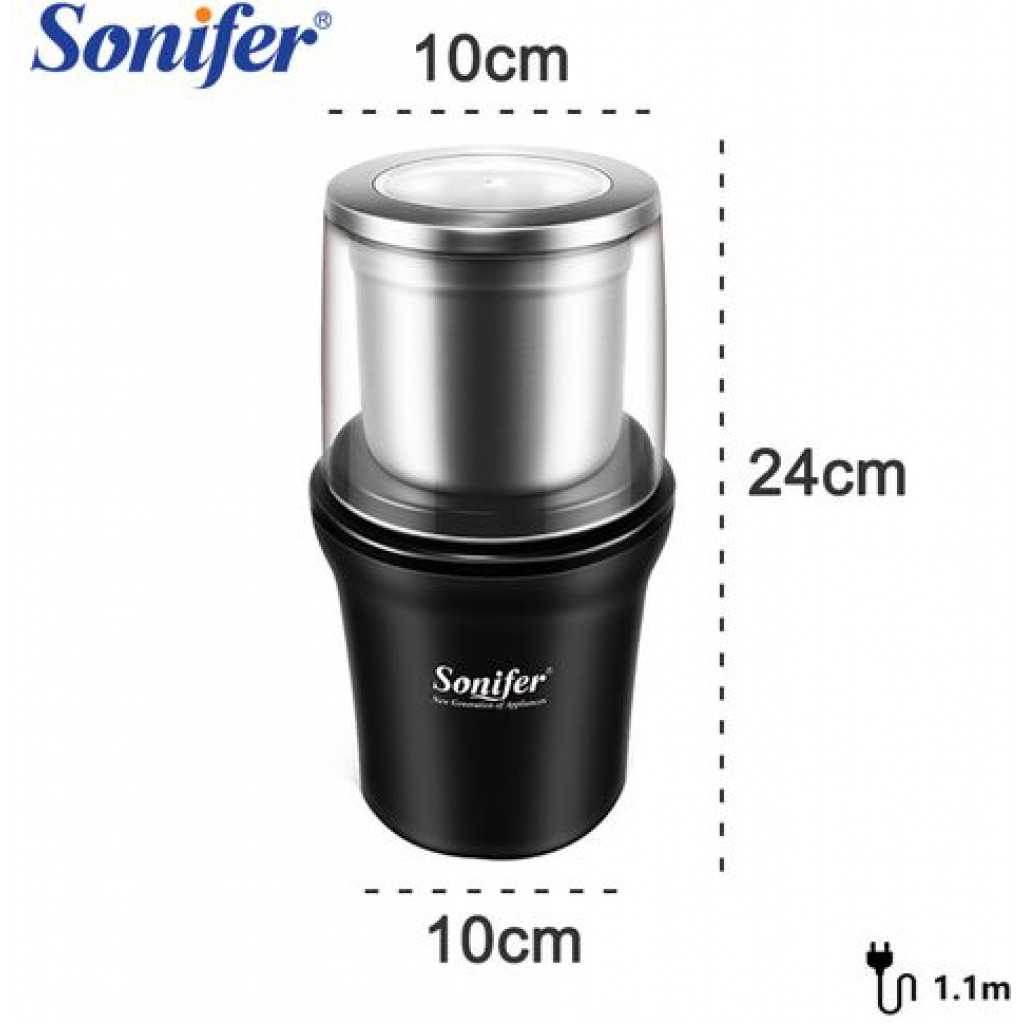 Sonifer Detachable Electric Herbs, Nuts, Coffee Grinder Maker Machine, Black