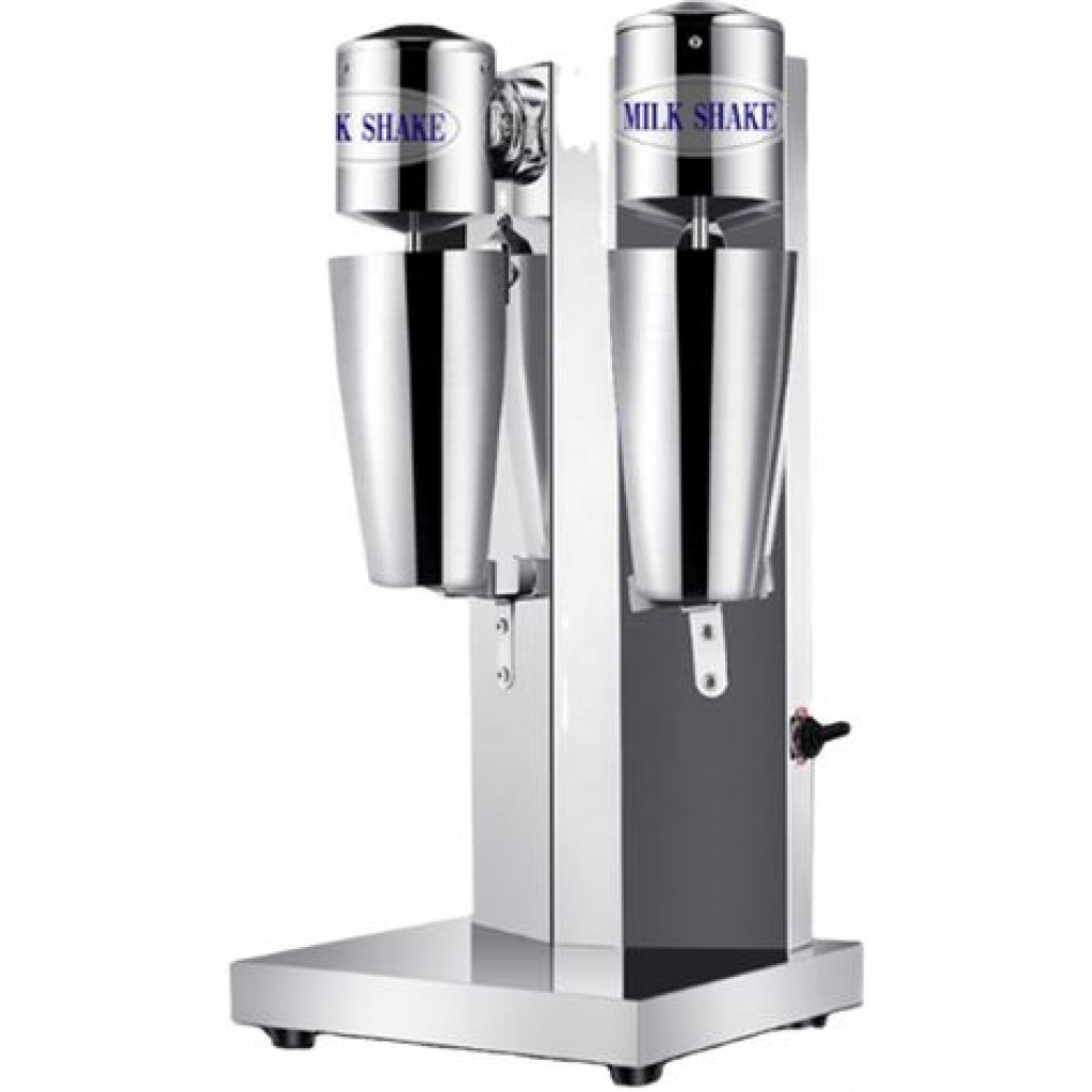 Commercial Double Head Drink Mixer Blenders Milkshake Machine, Silver