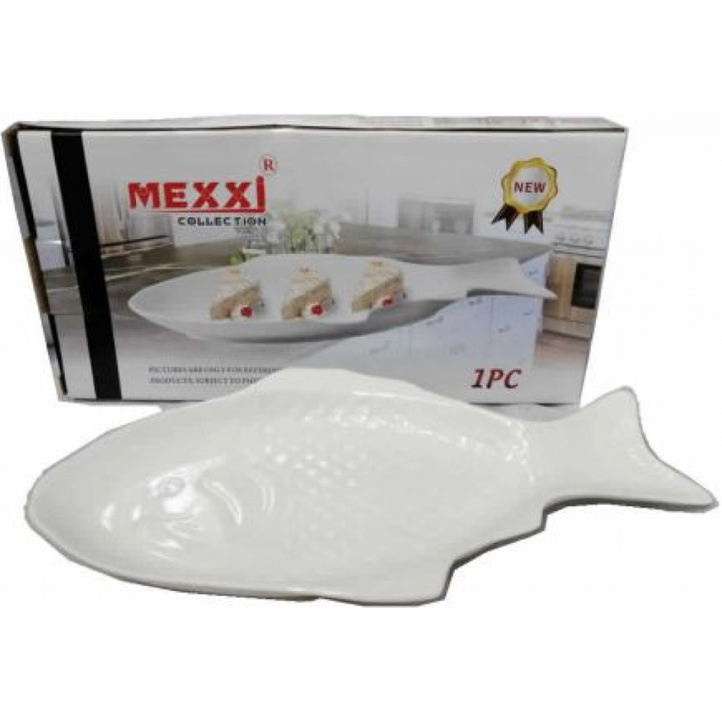 15 Inch Steak, Fish Plate Tray Dinner Platter, Bowl- White