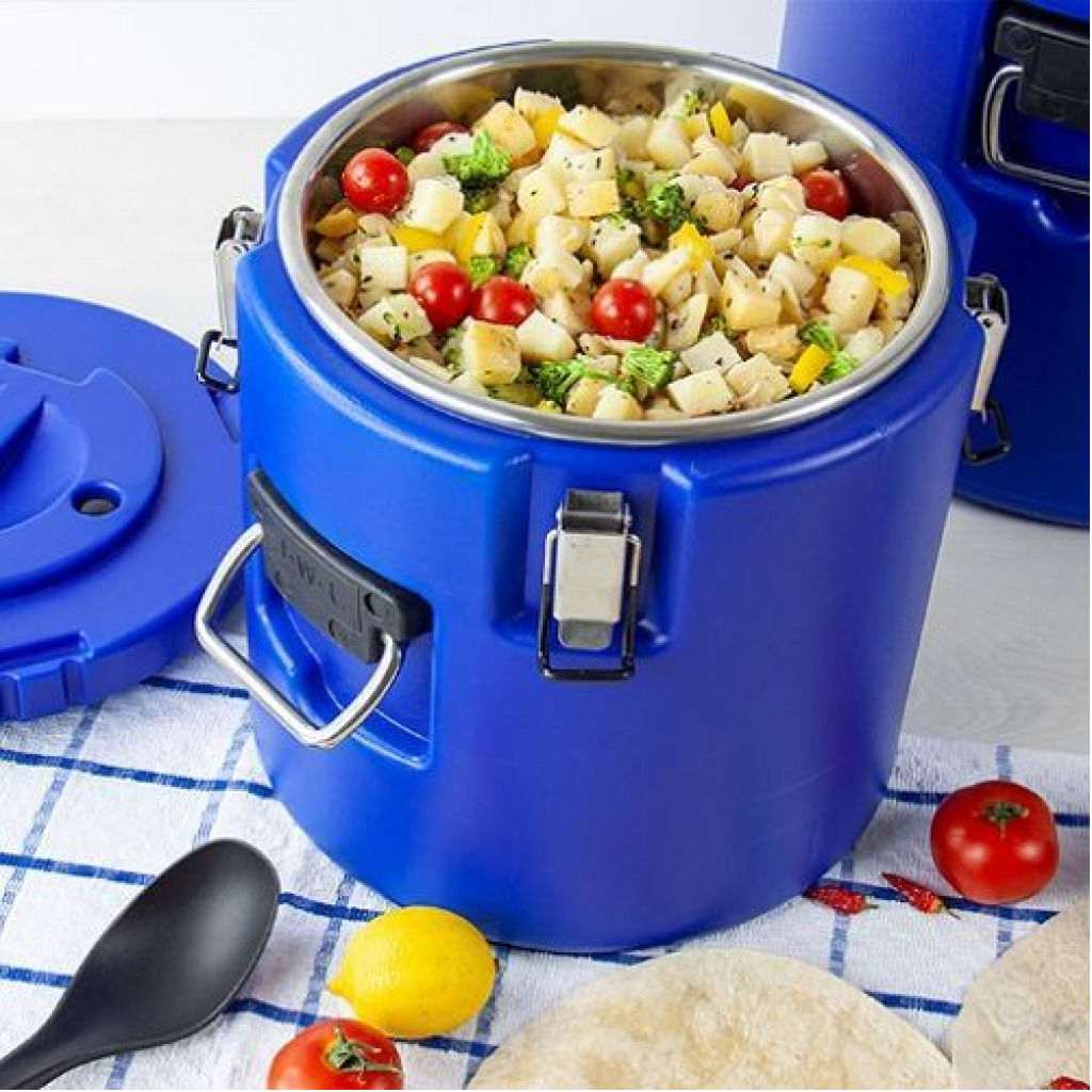 3 Piece Insulated Food Storage Cold & Hot Pots, Casseroles Dishes- Blue