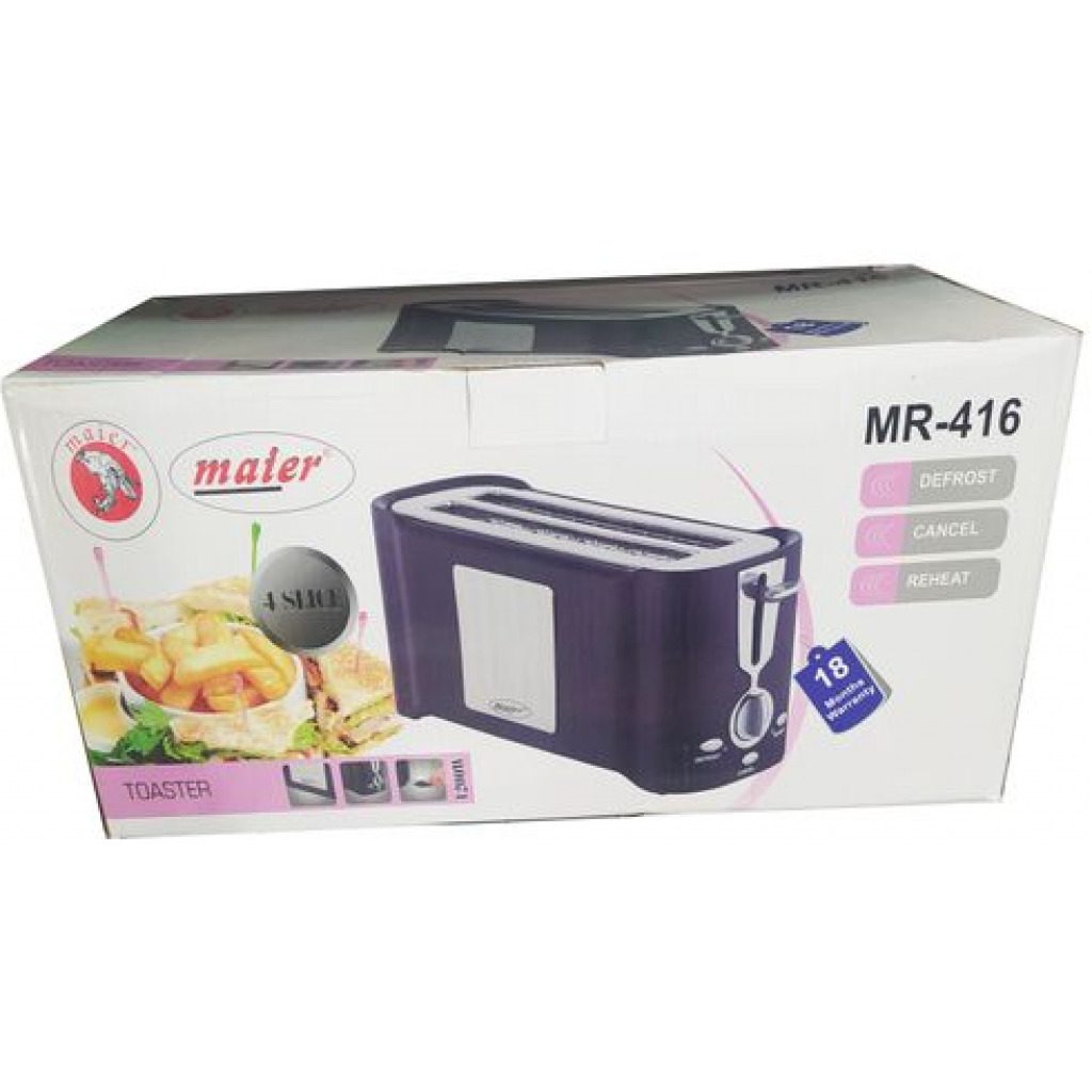 Maier 4 Slice Electric Bread Toaster -Black