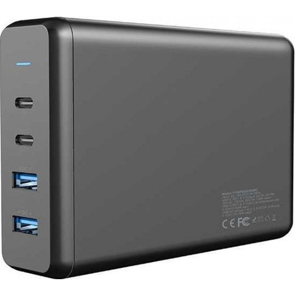 Powerology 75W Laptop Power Bank 4-Port Quick Charge Power Terminal PD - Black