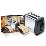 Sokany 2 Slice Electric Bread Toaster - Silver Black