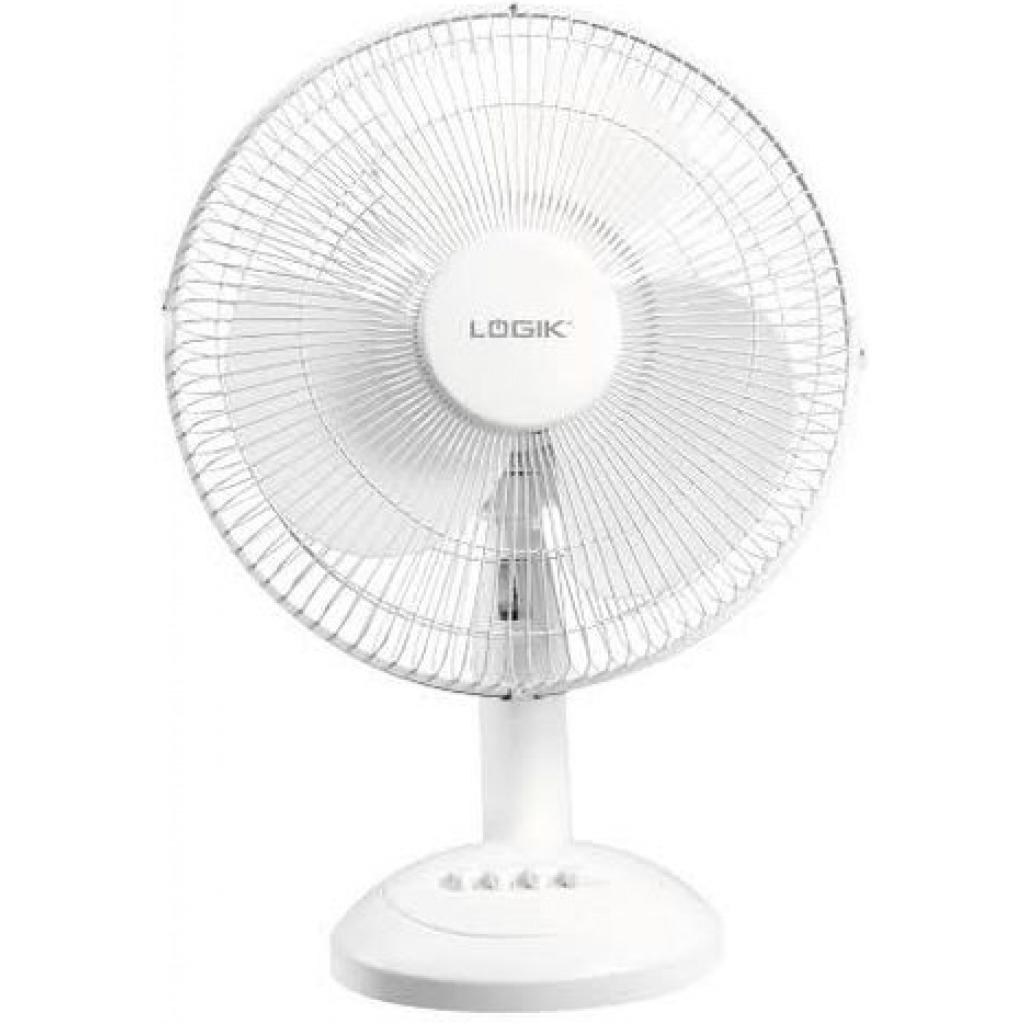 Logik 30CM Desk Fan TS07-30 LT-30D01 - White