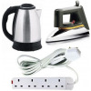 Bundle Of,kettle ,Extension And Flat Iron- Silver
