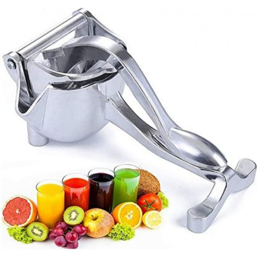 Stainless Steel Lemon Orange Manual Fruit Press Squeezer Juicer Extractor, Silver