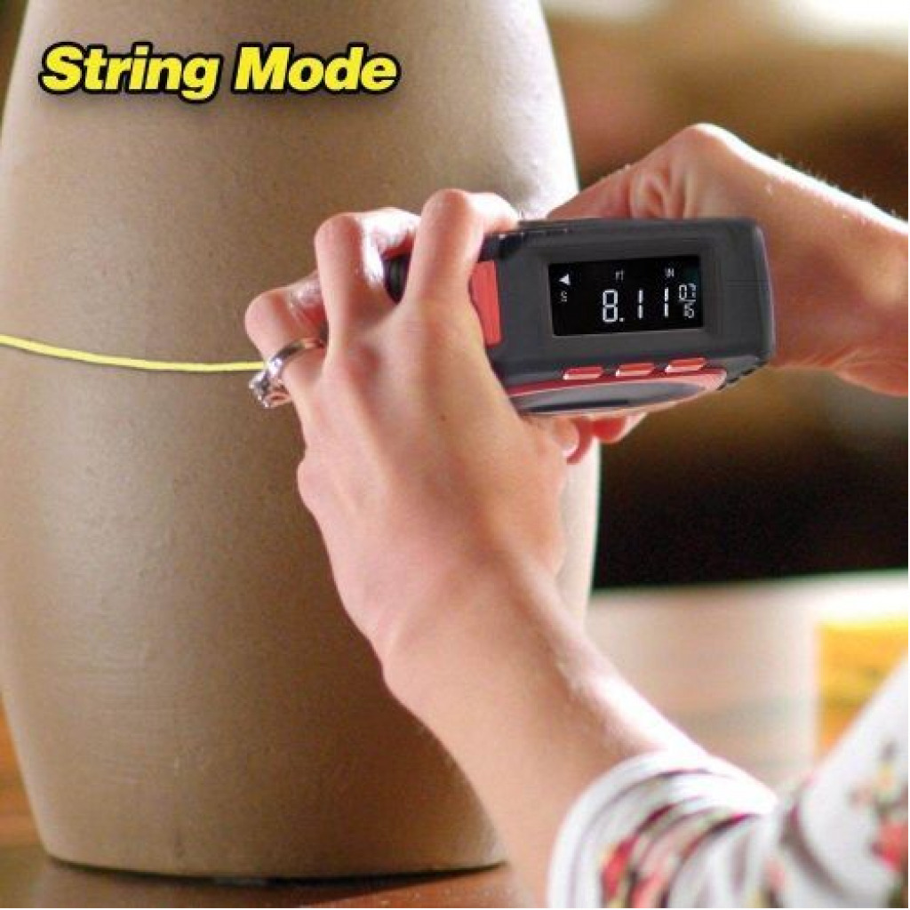 3 In 1 Digital Roller Laser String Measure Tape- Multicolour