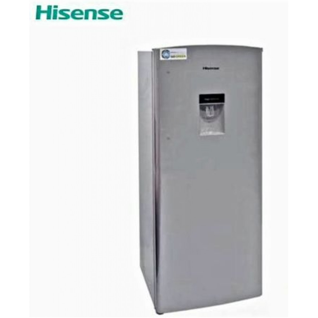 Hisense 230L Single Door Fridge RR229D4WGU; Water Dispenser, Defrost Refrigerator - Silver