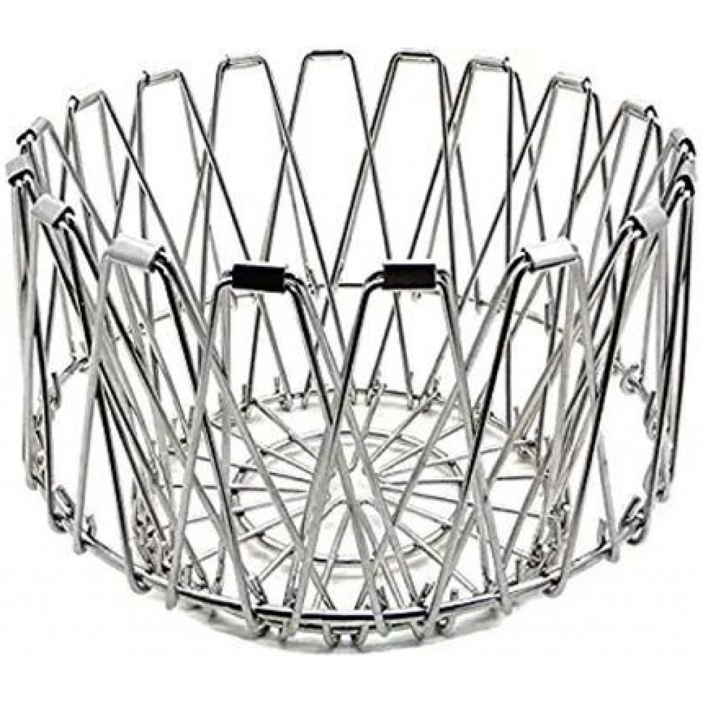 Fruit 7in1 Adjustable Fruit Basket Multipurpose Storage Organizer, Silver