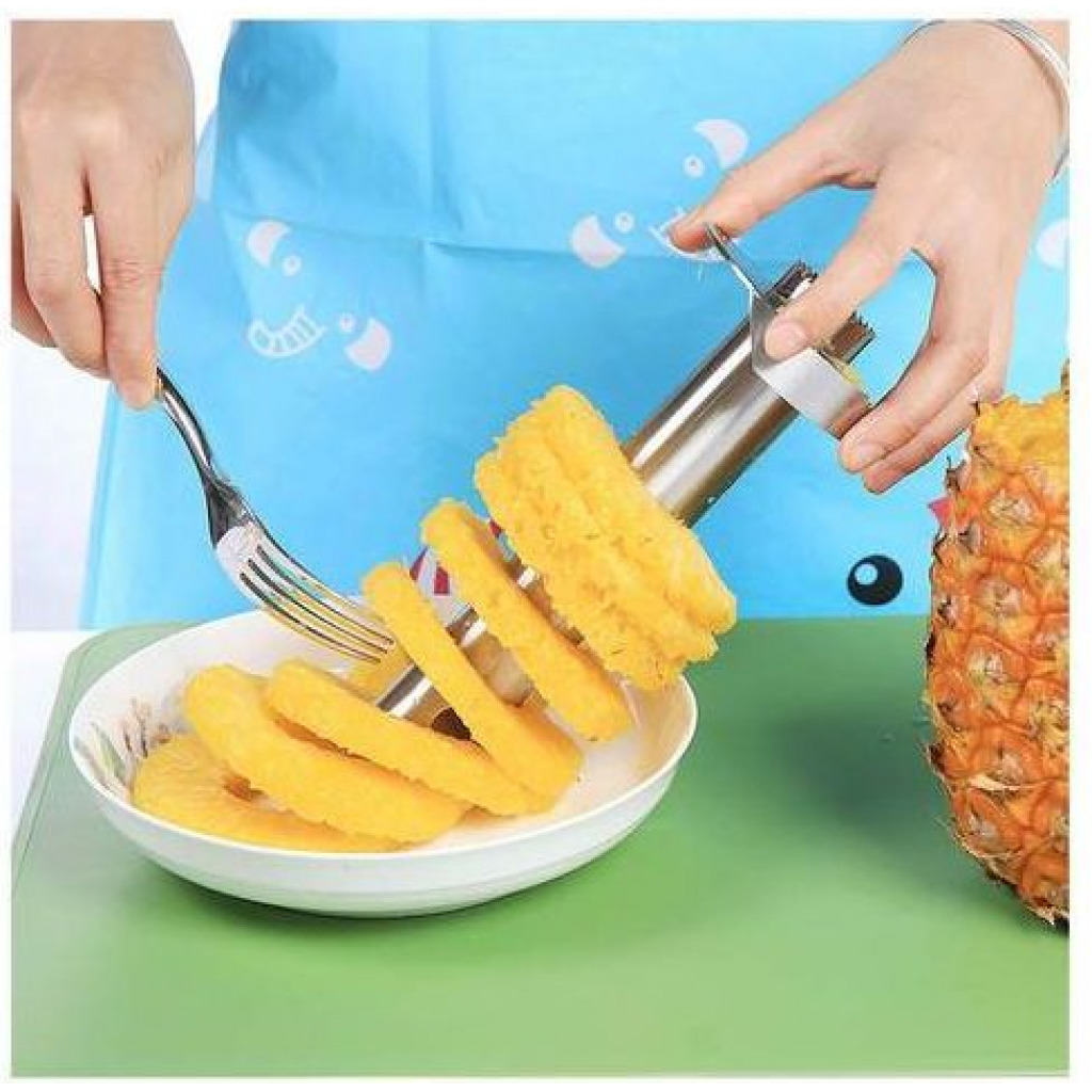 Easy Slice Pineapple Slicer/Peeler And Corer - Silver