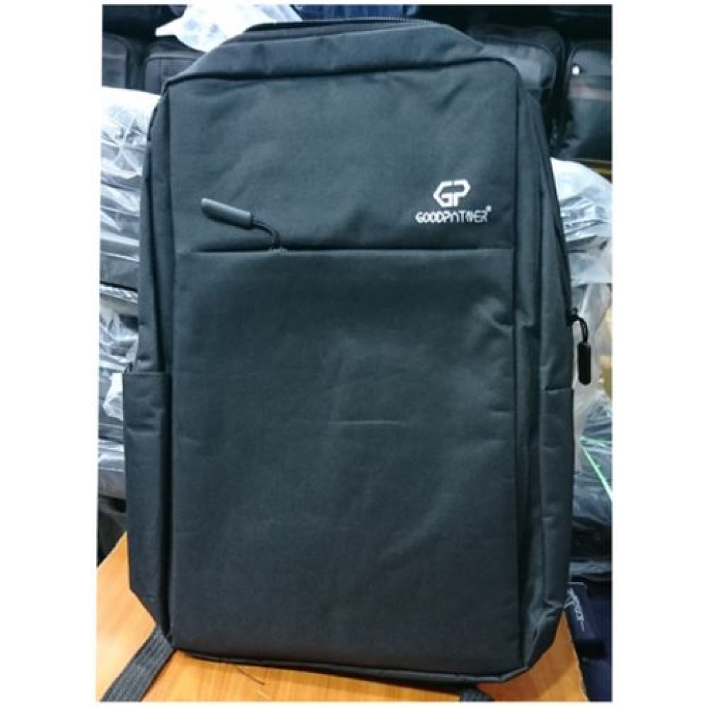 Designer Waterproof Anti-Theft Laptop Bag with Charging Port - Black