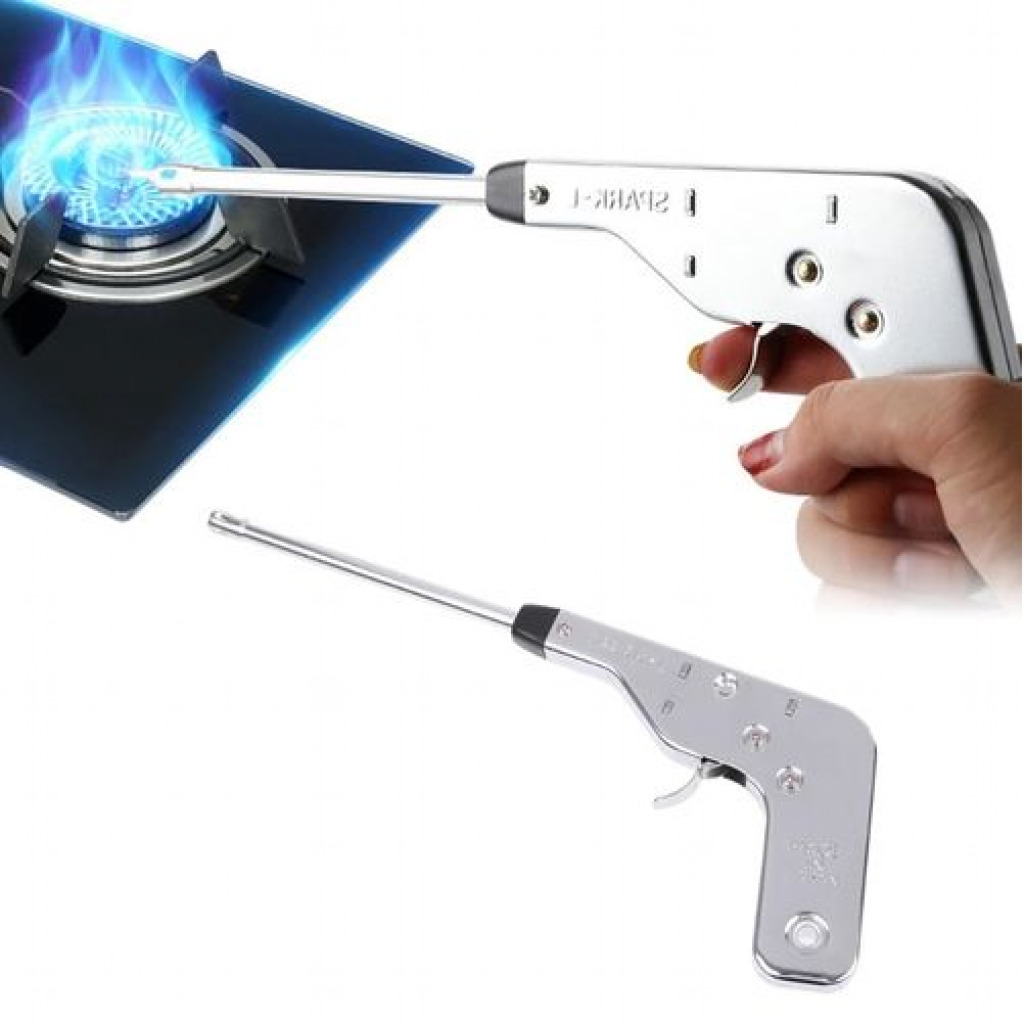 Spark L Electronic Fire Pulse Gas Stove Igniter Lighter-Silver