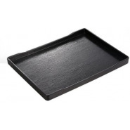 3 Pieces Of Melamine Dinner Serving Trays Platters-Black Serving Dishes Trays & Platters TilyExpress