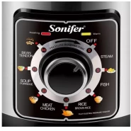 Sonifer 6L Electric Rice/Pressure Cooker, With Heat Preservation Function,Silver