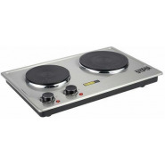Winningstar Double Burner Heater Hot Plate Electric Stove Cooker, 1500W Silver Electric Cook Tops TilyExpress