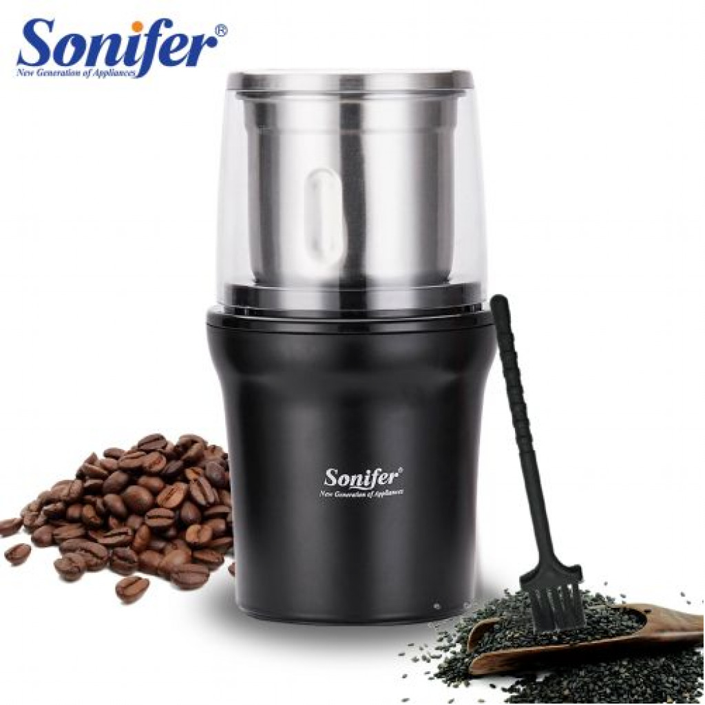 Sonifer Detachable Electric Herbs, Nuts, Coffee Grinder Maker Machine, Black