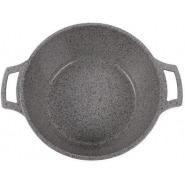 Life Smile 3 Pieces Of Non-stick Serving/Saucepans/Cookware- 16/20/24cm – Grey Cooking Pans TilyExpress