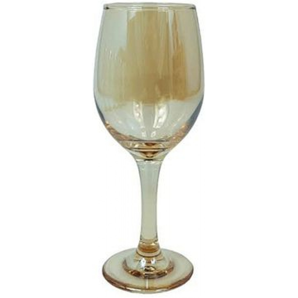 Gold Lead-free Juice, Wine Glasses- 6 Pieces, Brown