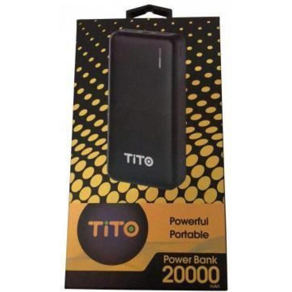 Tito 20000mAh Powerful Portable Power Bank - Black