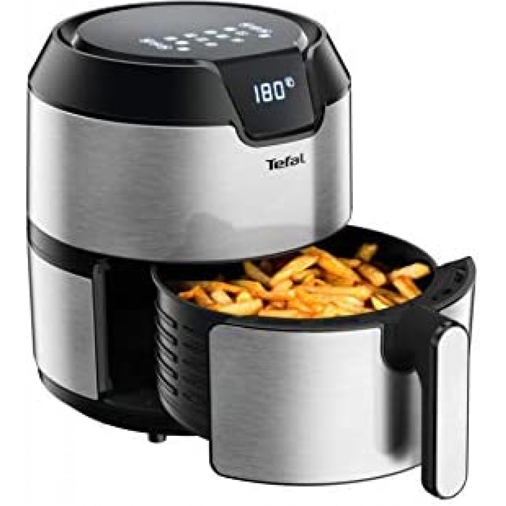 Tefal Easy Fry Digital Interface 4.2 L Oil-less Air Fryer With Grill, Silver, Metal/Stainless Steel, EY401D27