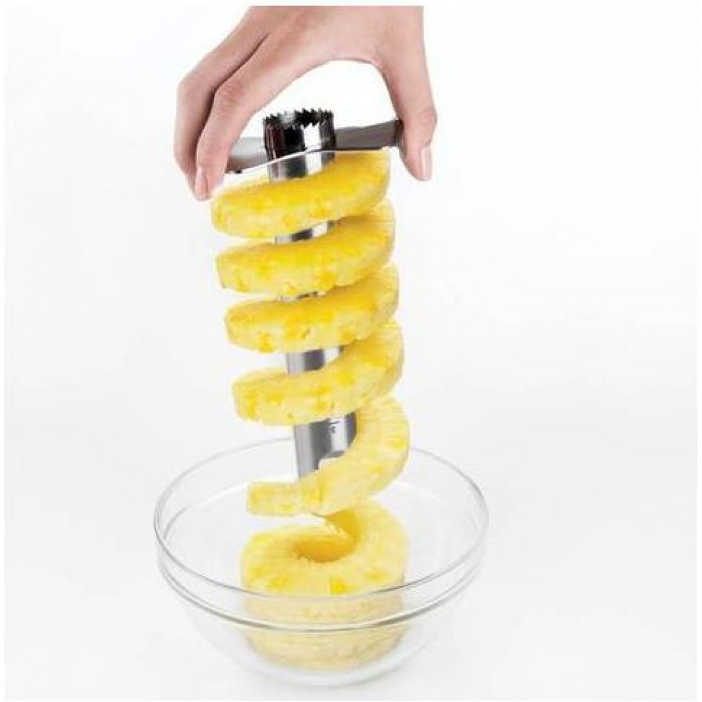 Easy Slice Pineapple Slicer/Peeler And Corer - Silver