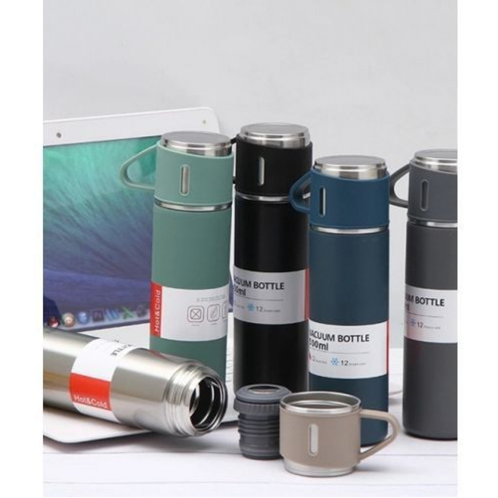 500ml Vacuum Flask Desk Cups Outdoor Thermos Portable Bottle, Color May Vary