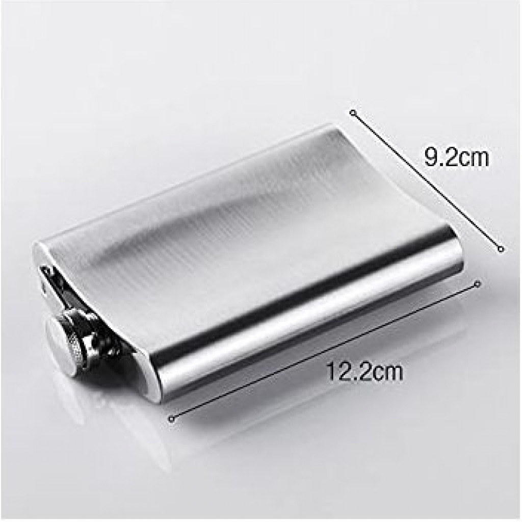 24Oz Stainless Steel Hip Flask Bottle -Silver