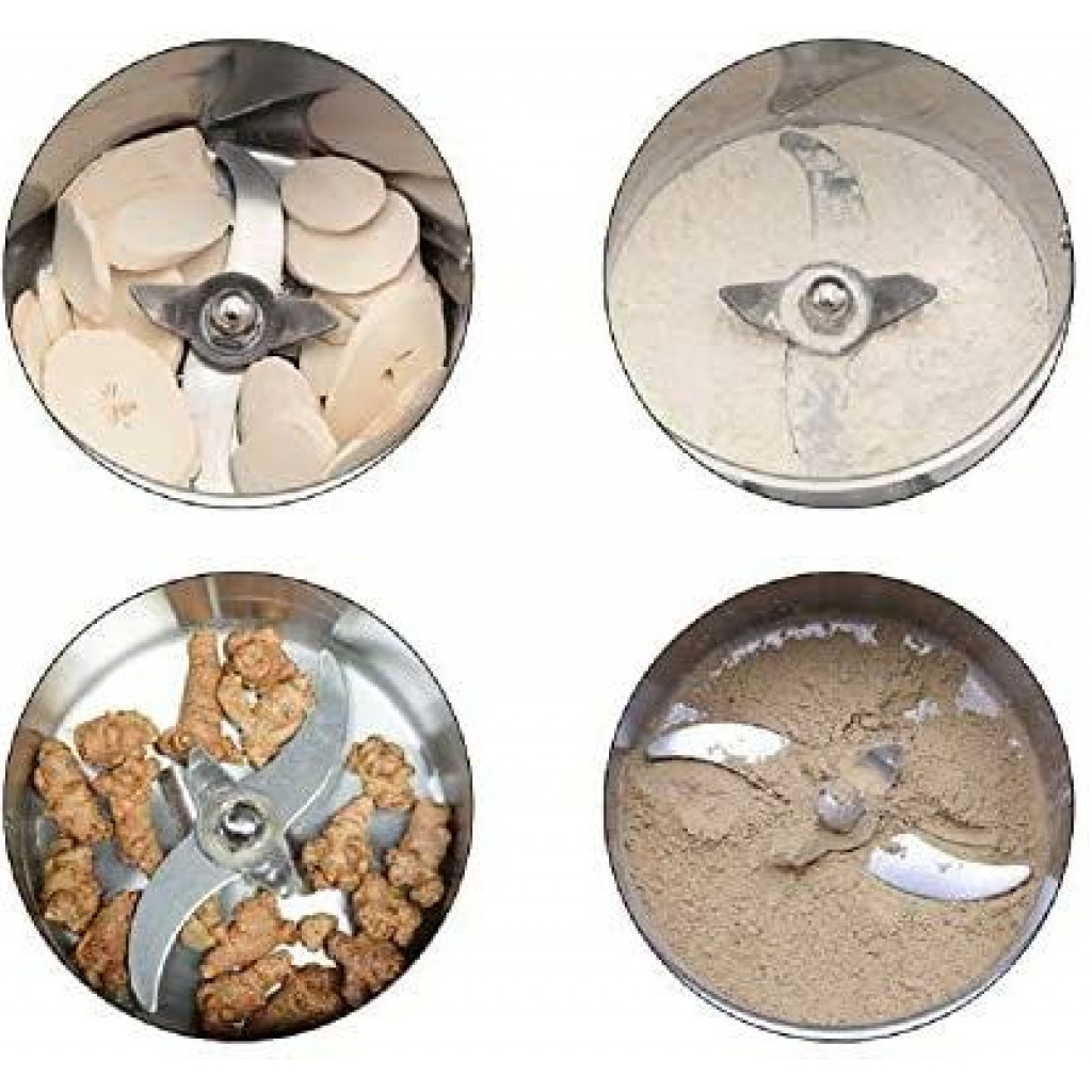 300g Electric Herb Grain Grinder Cereal Milling Flour Powder Machine -Silver