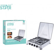 Winningstar 4 Burner Gas Stove Cooker Plate With Automatic Ignition - Grey