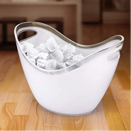 Co-Rect Acrylic 8 Bottle Beer, Champagne, Wine Ice Bucket, 8L – White Ice Buckets & Tongs TilyExpress