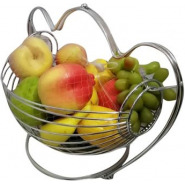 Metallic Fruit Storage Hanging Basket Holder Rack- Silver Baskets, Bins & Containers TilyExpress