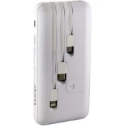 Belief 23000mAh Portable Powerful Power Bank With Multi Charging Cables - White/Black