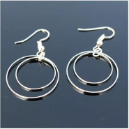 New Women’s Double Dangle Drop Earrings Wedding Jewelry – Silver Earrings TilyExpress