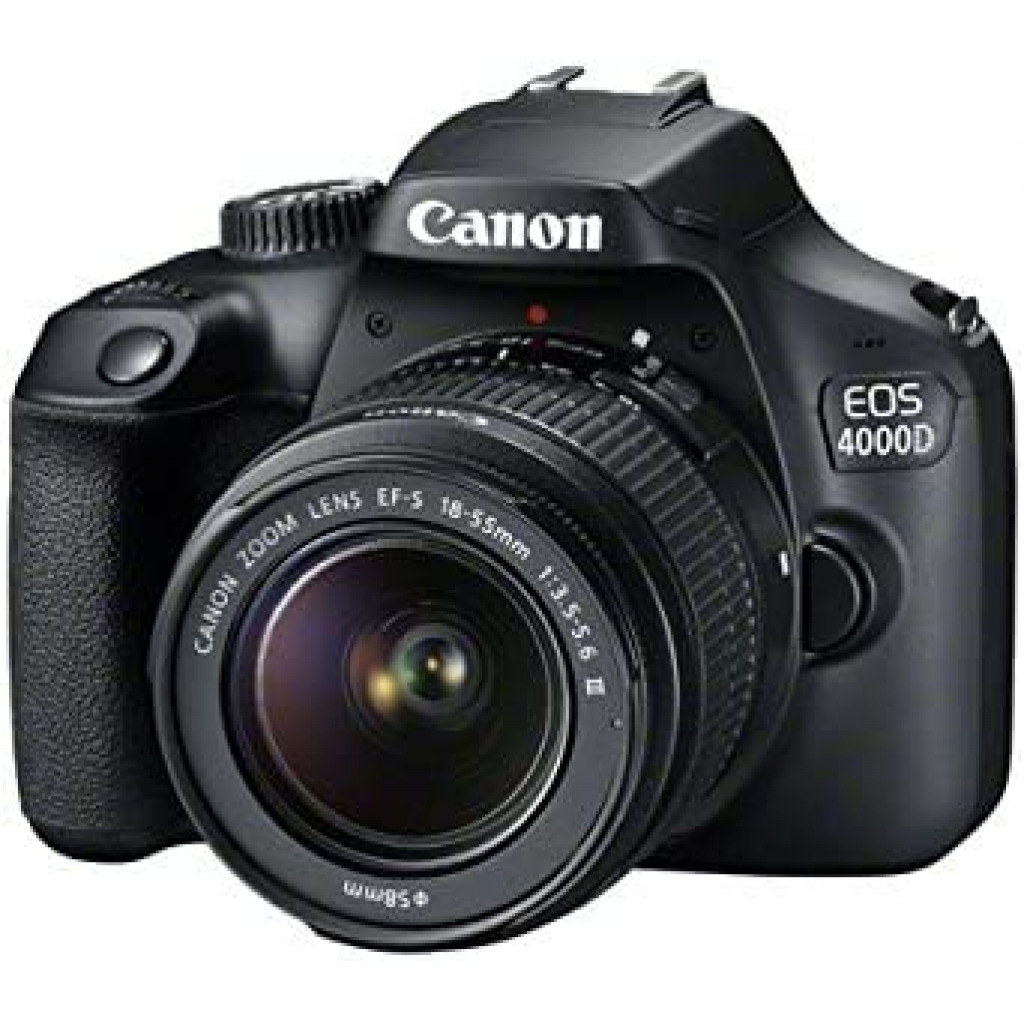 Canon EOS 4000D DSLR Camera and EF-S 18-55 mm f/3.5-5.6 III Lens - Black