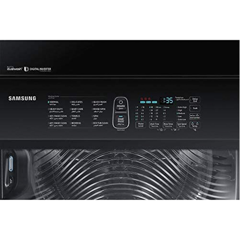 Samsung 19Kg Top Load Washer With Digital Inverter And Wobble Technology | WA19A8370GV