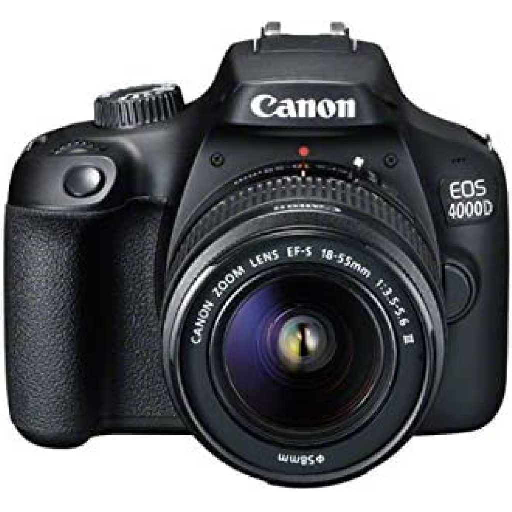 Canon EOS 4000D DSLR Camera and EF-S 18-55 mm f/3.5-5.6 III Lens - Black