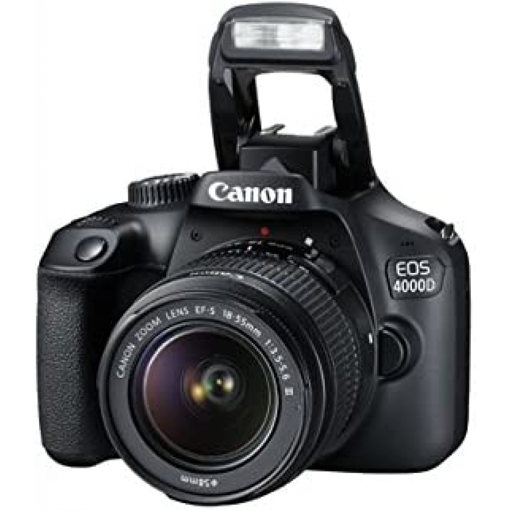 Canon EOS 4000D DSLR Camera and EF-S 18-55 mm f/3.5-5.6 III Lens - Black