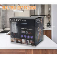 Sokany 0.5L Coffee Maker Machine Stainless Steel Electrical Kettle Pot, Silver