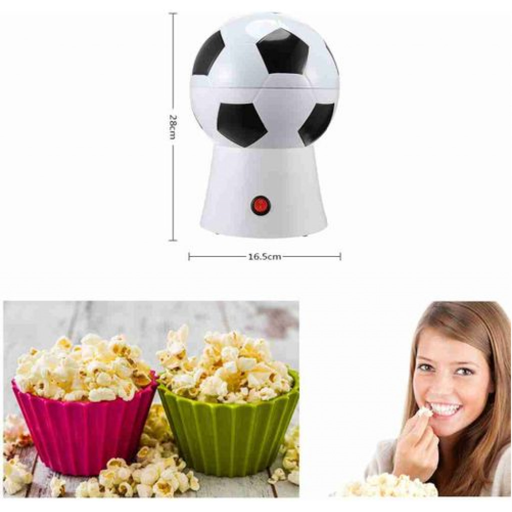 0.27 L Electric Popcorn Maker Popper (White, Black)