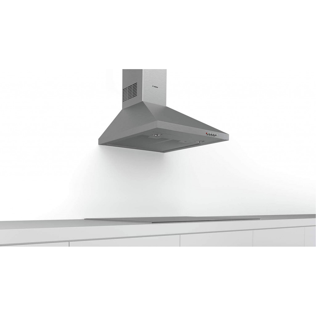 Bosch DWP64CC50Z Wall Mounted Chimney Hood 60cm - Silver - Kitchen Extractor Fan