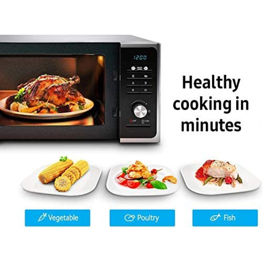 Samsung 23 - Litres Microwave Oven, GRILL , Ceramic Enamel, Automatic, MS23F301TAK - Black