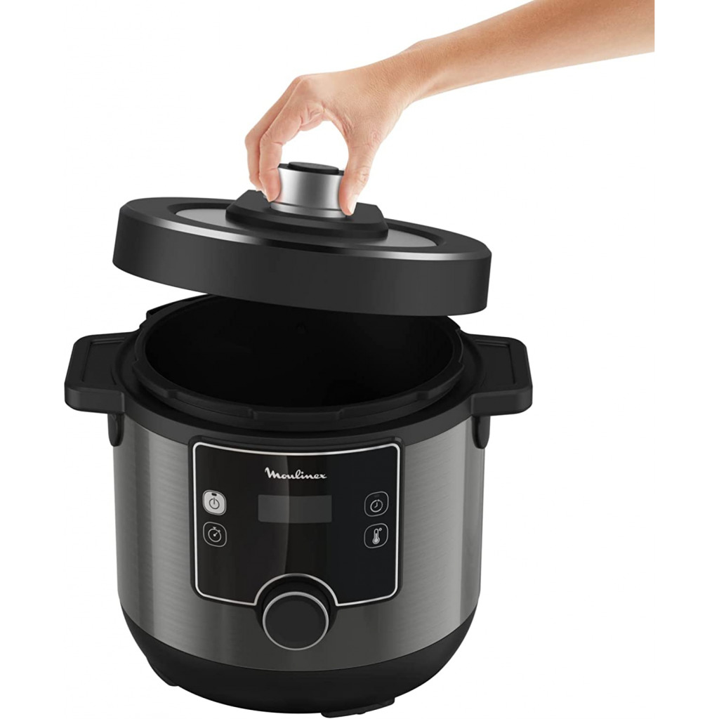 Moulinex Turbo Cuisine Electrical Pressure Cooker/Rice Cooker, 7.5 Litre, 1200 Watts, Black, CE777827 Multicooker