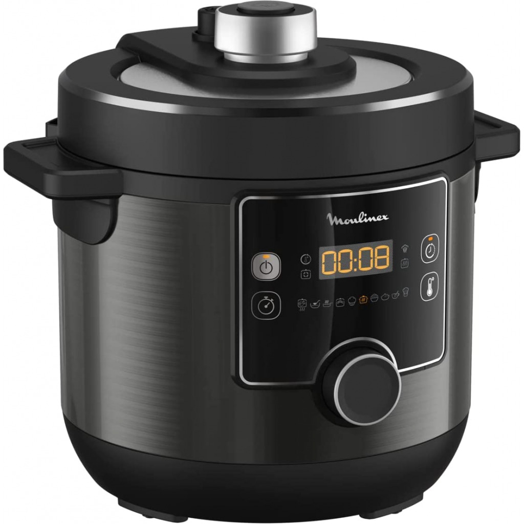 Moulinex Turbo Cuisine Electrical Pressure Cooker/Rice Cooker, 7.5 Litre, 1200 Watts, Black, CE777827 Multicooker