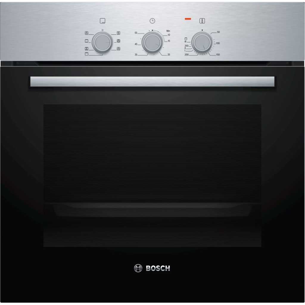 Bosch HBF011BR1M Serie 2 60 cm 66 - Litres Built-in Electric Oven With 3D Hot Air- Stainless Steel