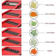 Food Processor Chopper Dicer Multi Blade Mandoline Vegetable Slicer Cutter -Red Graters, Peelers & Slicers TilyExpress