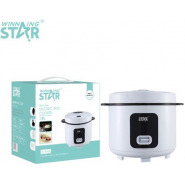 Winningstar 1.8L Electric Rice Cooker With Heavy Duty Heat Plate, White