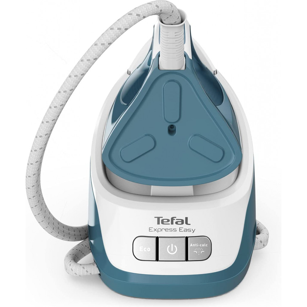 Tefal Express Easy Steam Station, 1.7 Liters, Lock system Steam Generator Iron , Ceramic Xpres Glide, SV6131G0 - Blue/White