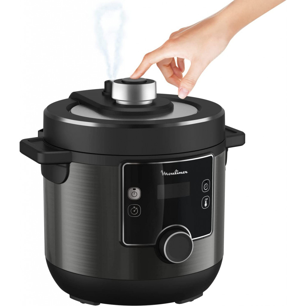 Moulinex Turbo Cuisine Electrical Pressure Cooker/Rice Cooker, 7.5 Litre, 1200 Watts, Black, CE777827 Multicooker