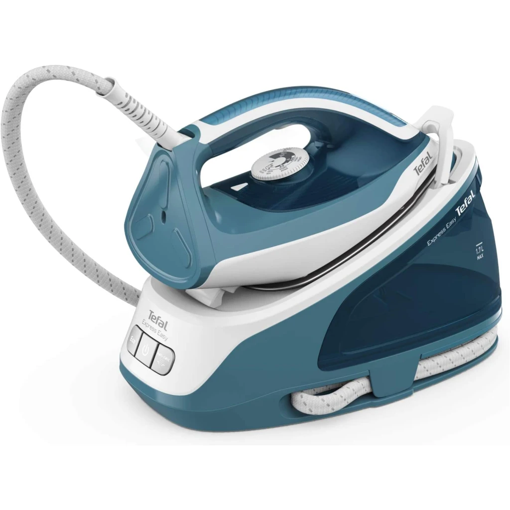Tefal Express Easy Steam Station, 1.7 Liters, Lock system, Blue/White, Ceramic Xpres Glide, SV6131G0