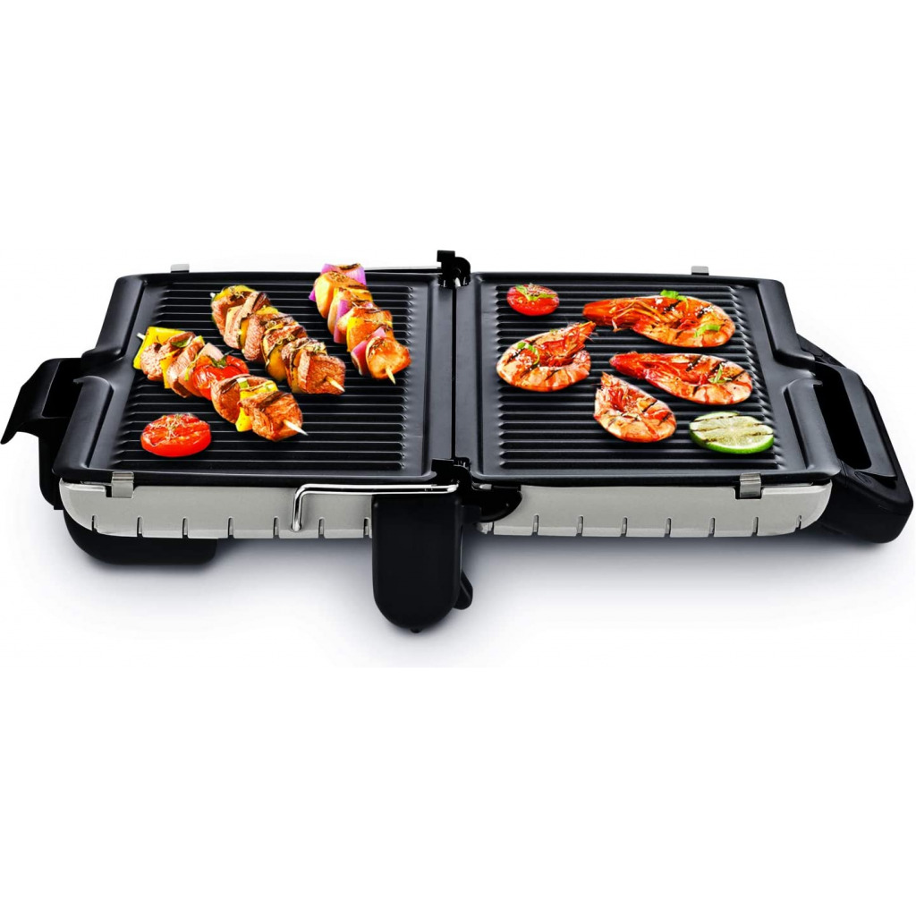Tefal Grill, Ultra Compact Barbecue / Bbq Grill, Sandwich Maker, 1700 Watts, Silver , GC302B28